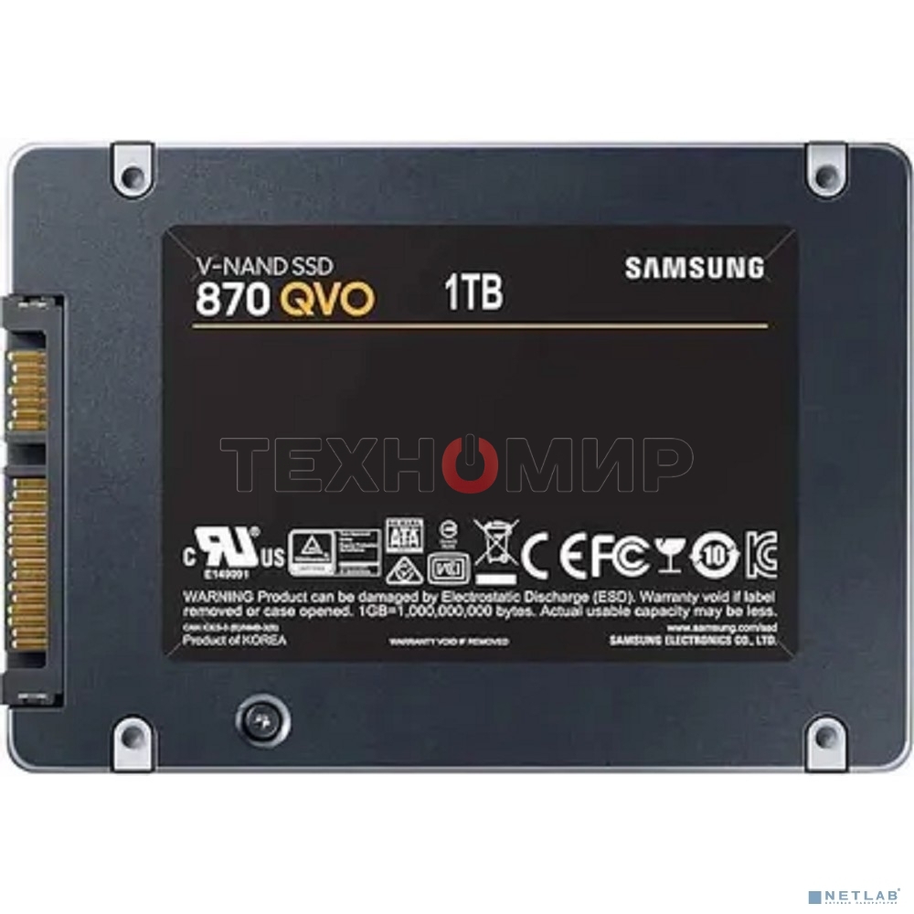 Накопитель SSD Samsung 870 QVO, 1Tb, SATA III, 2.5