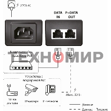 Инжектор PoE Origo OPE301GI 10/100/1000BASE-T 30Вт 100-240В(АС) (OPE301GI/30W/A1A)