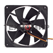 Вентилятор для корпуса Gembird черный, 140 мм, 2000 об/мин, 25.5 дБ, 3 pin