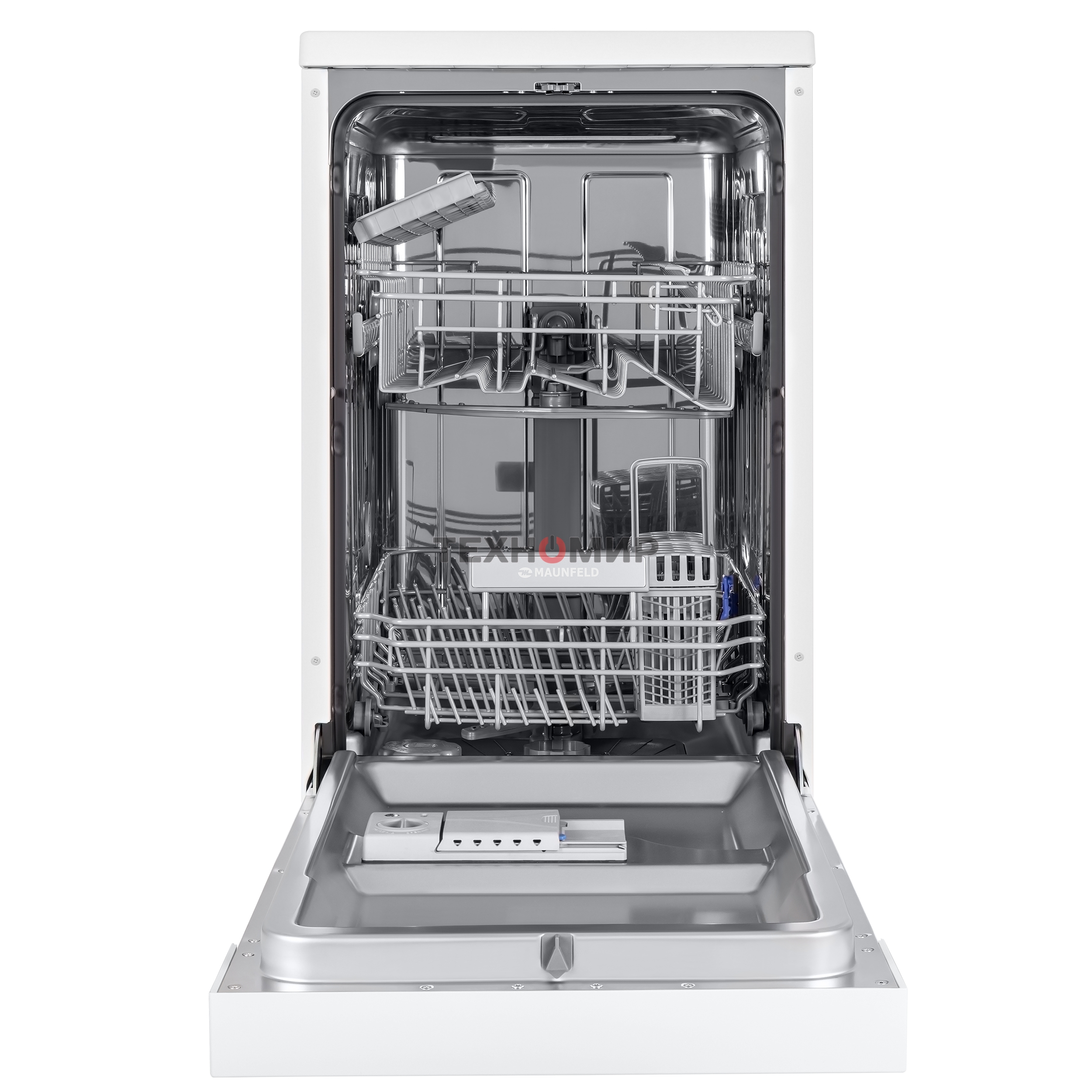 Посудомоечная машина Maunfeld MWF08S, белый, 44.8 см, 9 компл., 49 дБ, класс A+