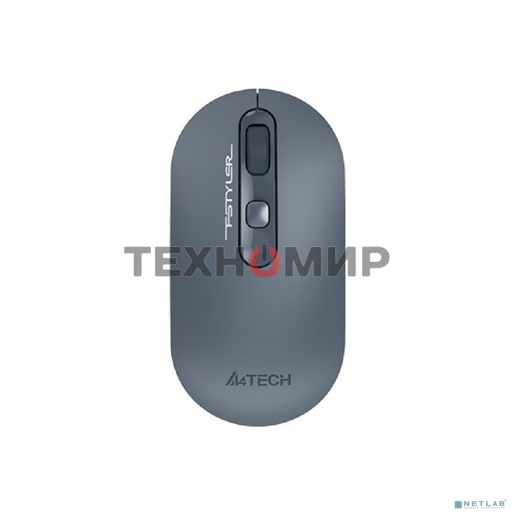 Мышь беспроводная A4Tech Fstyler FG20 пепельный/синий, 2000 dpi, радиоканал, USB, кнопки - 4