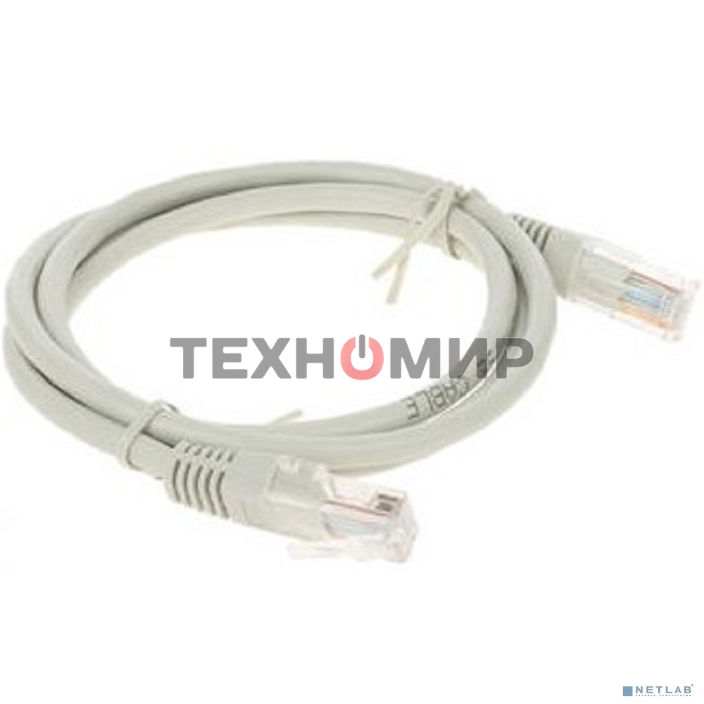Патч-корд медный UTP Cablexpert PP10-1M cat.5e, 1м, литой, многожильный, серый