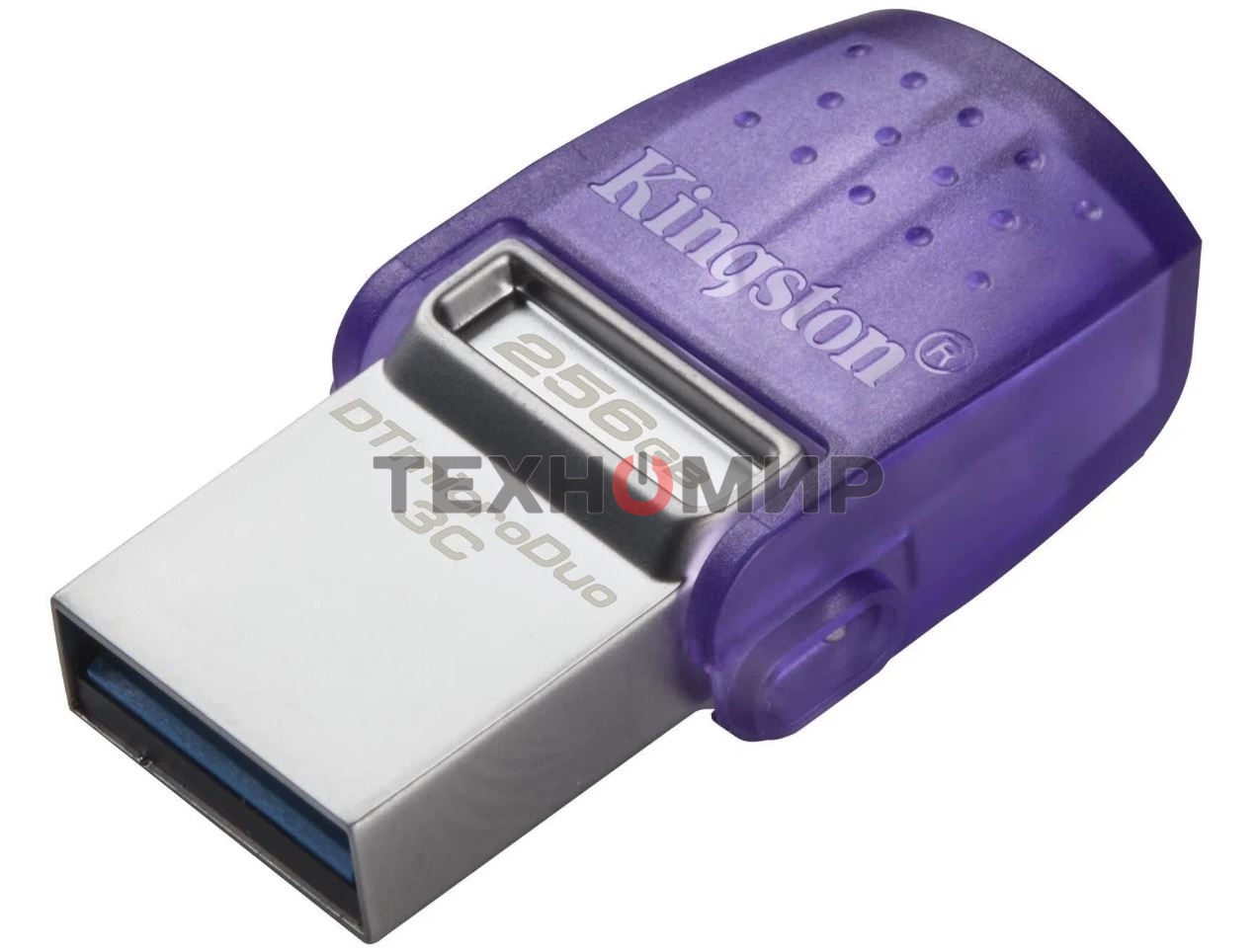 Флешка USB Kingston DataTraveler microDuo 3C (DTDUO3CG3/256GB), 256Gb, USB 3.2 Gen 1/Type-C, R/W 200/15, фиолетовый