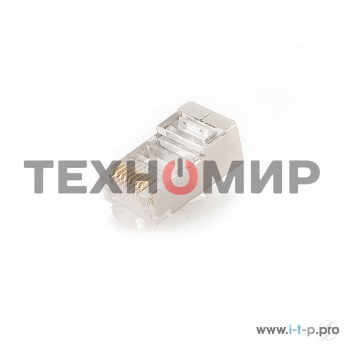 Вилка RJ-45 (8P8C) PLUG5SP/10 универсальная cat.5e экранированная, контакты 30 микродюймов