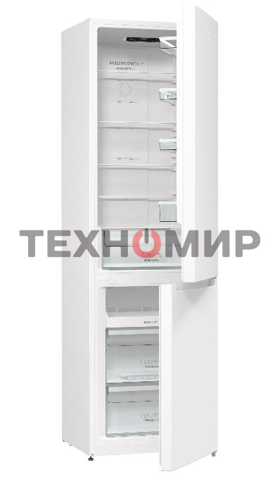 Холодильник Gorenje NRK6201PW4 белый двухкамерный 235/96л морозилка снизу