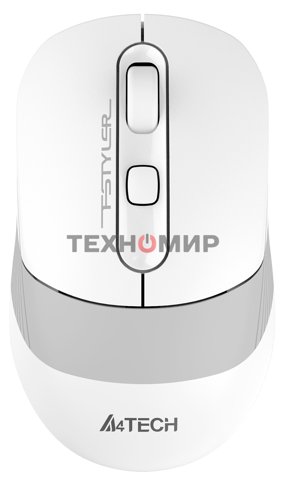 Мышь беспроводная A4Tech Fstyler FB10C белый/серый, 2000 dpi, радиоканал, Bluetooth, USB, кнопки - 4