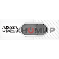 Флешка USB ADATA UV220 (AUV220-64G-RWHGY), 64Gb, USB 2.0, R/W 15/5, белый/серый