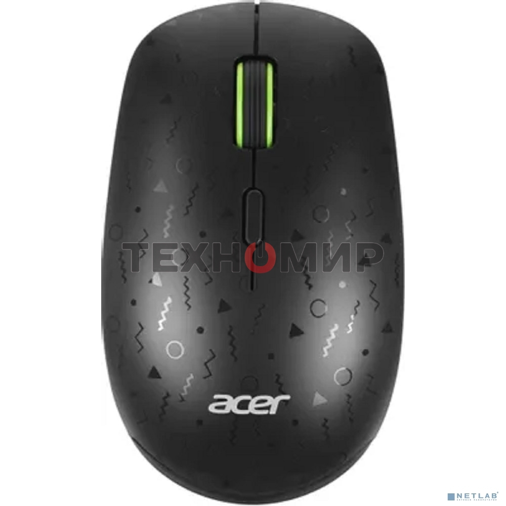Мышь беспроводная Acer OMR307 черный, 1600 dpi, радиоканал, USB, кнопки - 4