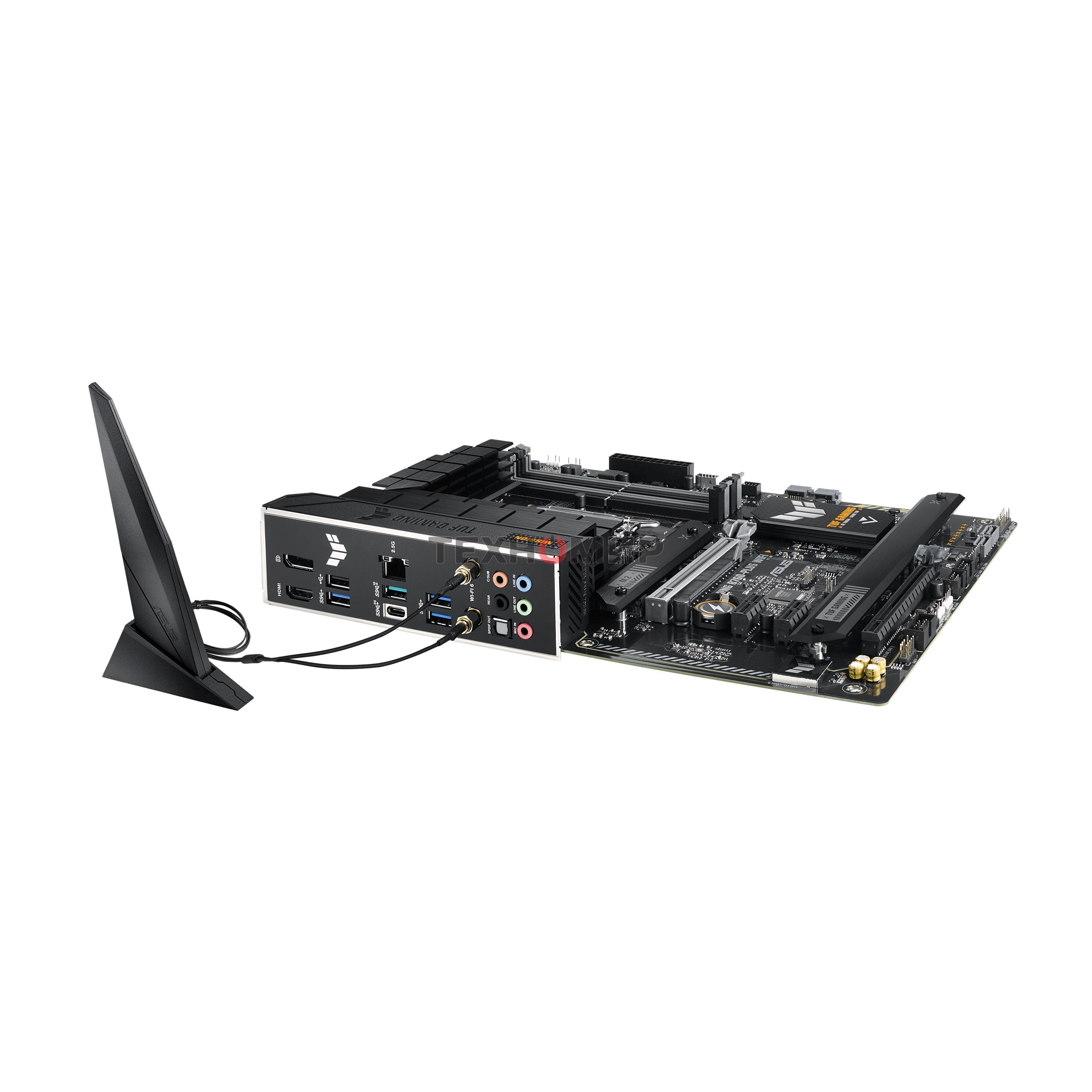 Материнская плата ASUS TUF GAMING B760-PLUS WIFI, LGA 1700, Intel B760, 4xDDR5, 4xSATA, 3xM.2, 1xPCI-E 5.0 x16, 1xPCI-E 3.0 x4, 1xUSB-A 3.2 Gen 2, 3xUSB-A 3.2 Gen 1, 1xUSB-C 3.2 Gen 2x2, 1x2.5Gb LAN, 5x3.5 мм, 7.1, Wi-Fi 6, Bluetooth 5.2, Standard-ATX