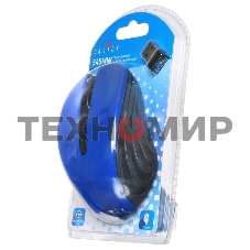 Мышь беспроводная Oklick 545MW черный/синий, 1600 dpi, радиоканал, USB, кнопки - 4