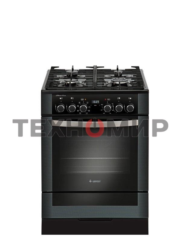 Плита комбинированная Gefest ПГЭ 6502-03 0244 черный, конфорок 4 газовых, духовка 55 л, 60 см x 85 см x 60 см