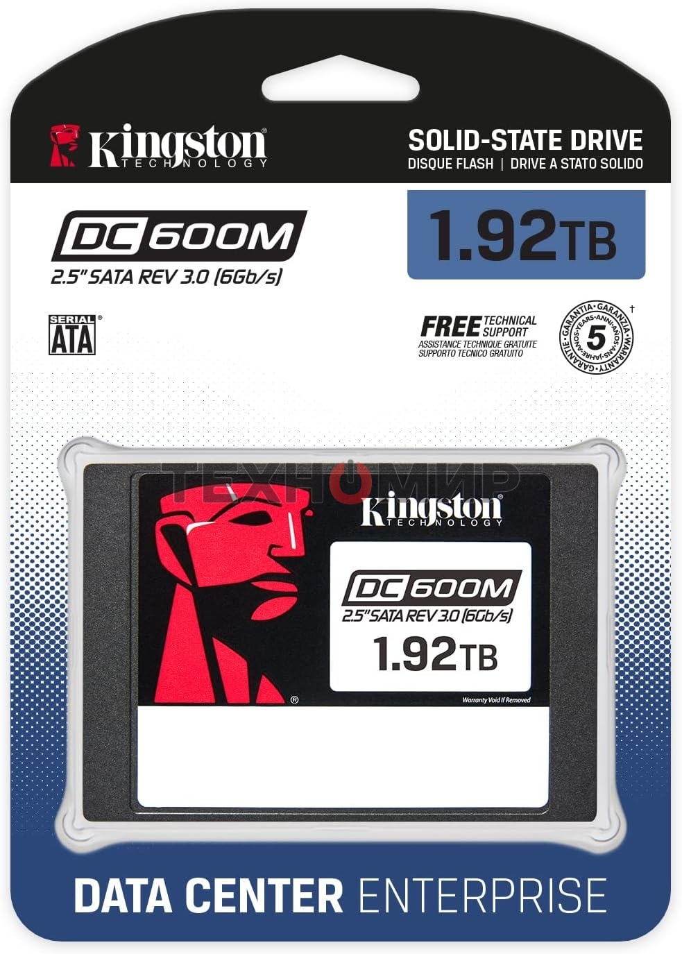Накопитель SSD Kingston DC600M, 1920Gb, SATA III, 2.5