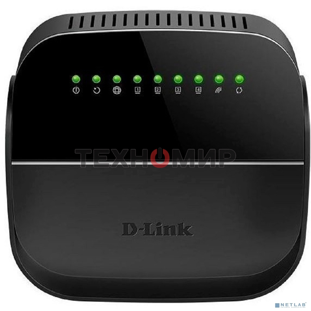 Роутер беспроводной D-Link DSL-2640U/R1A ADSL2+ черный (Annex A)