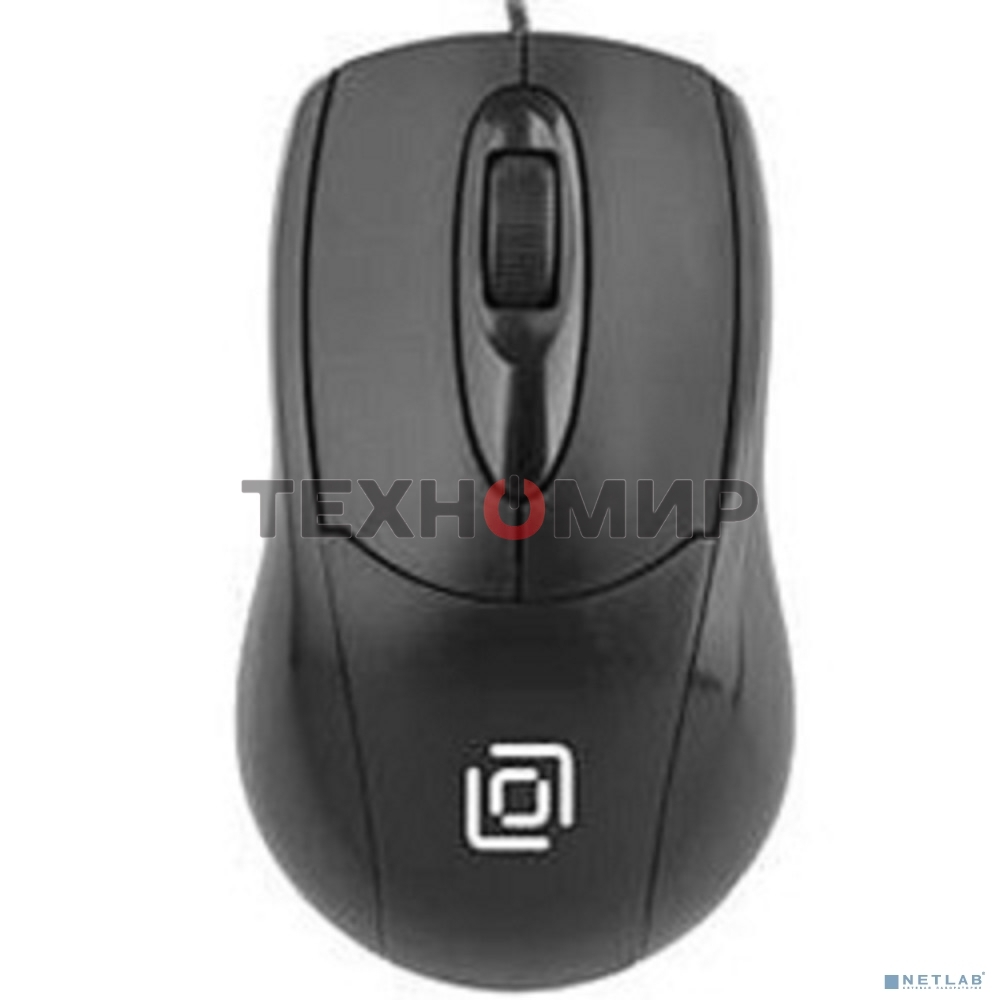 Мышь проводная Oklick 305M черный, 1000 dpi, USB, кнопки - 3