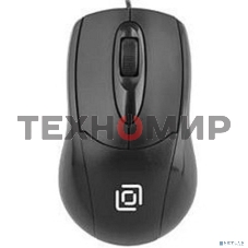 Мышь проводная Oklick 305M черный, 1000 dpi, USB, кнопки - 3