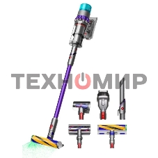 Пылесос вертикальный Dyson Gen5 Detect Absolute (SV23) никель/пурпурный, питание от аккумулятора, 262 Вт, уборка сухая, пылесборник 0.77 л, работа от АКБ max - 70 мин