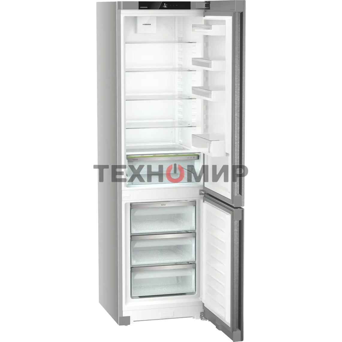 Холодильники Liebherr Pure CNsdc 5703-22 001 серебристый SmartSteel двухкамерный 266/94л морозилка снизу