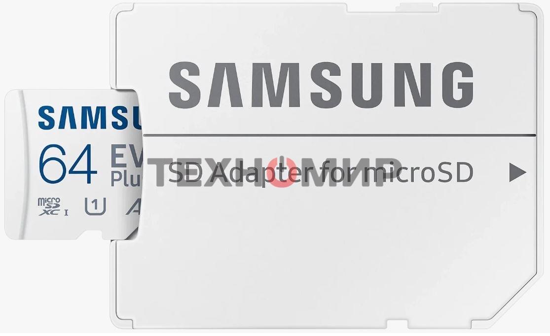 Флеш карта microSDXC 64GB Samsung EVO Plus Memory Card Samsung UHS-I U1 Class 10, Adapter, 130 MB/s, 10000 циклов, - 25°C to 85°C, RTL Samsung MB-MC64KA