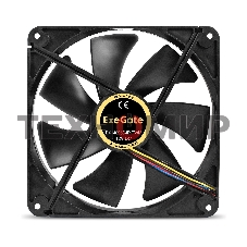 Вентилятор для корпуса ExeGate EX14025S4P-PWM черный, 140 мм, 1200 об/мин, 24 дБ, 4 pin