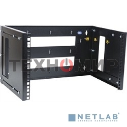 Кронштейн настенный ЦМО 9U, регулируемая глубина 300-450 мм, черный КНО-М-9U-9005