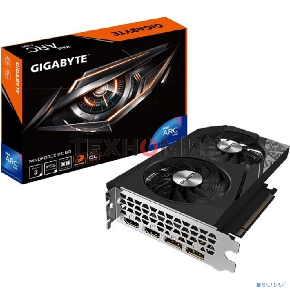 Видеокарта Gigabyte GV-IA310WF2-4GD INTEL ARC A310 4Gb 64bit GDDR6 2000/15500 HDMIx2 DPx2 HDCP Ret