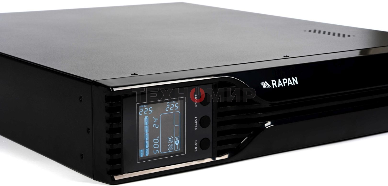 Источник бесперебойного питания ИБП Бастион RAPAN-UPS 3000 RACK+4x9Ah (2100 Вт, Line-interactive, встроенные АКБ 6 шт.x 9Ah) 8960
