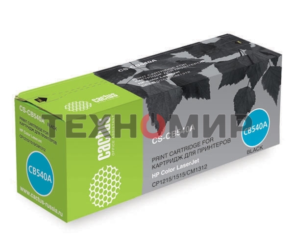 Картридж лазерный Cactus CS-CB540A черный (2200 стр.) для HP Color LaserJet CP1215/1515/CM1312