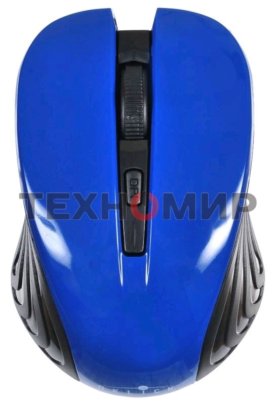 Мышь беспроводная Oklick 545MW черный/синий, 1600 dpi, радиоканал, USB, кнопки - 4