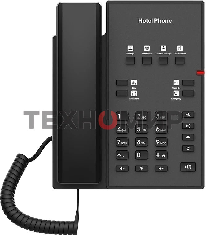 Телефон IP Fanvil H1-2 Wire черный