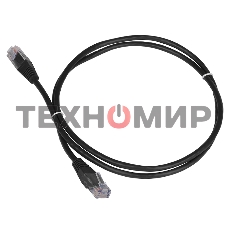 Патч-корд TWT UTP cat.5e, с заливными колпачками, 7.0 м, черный
