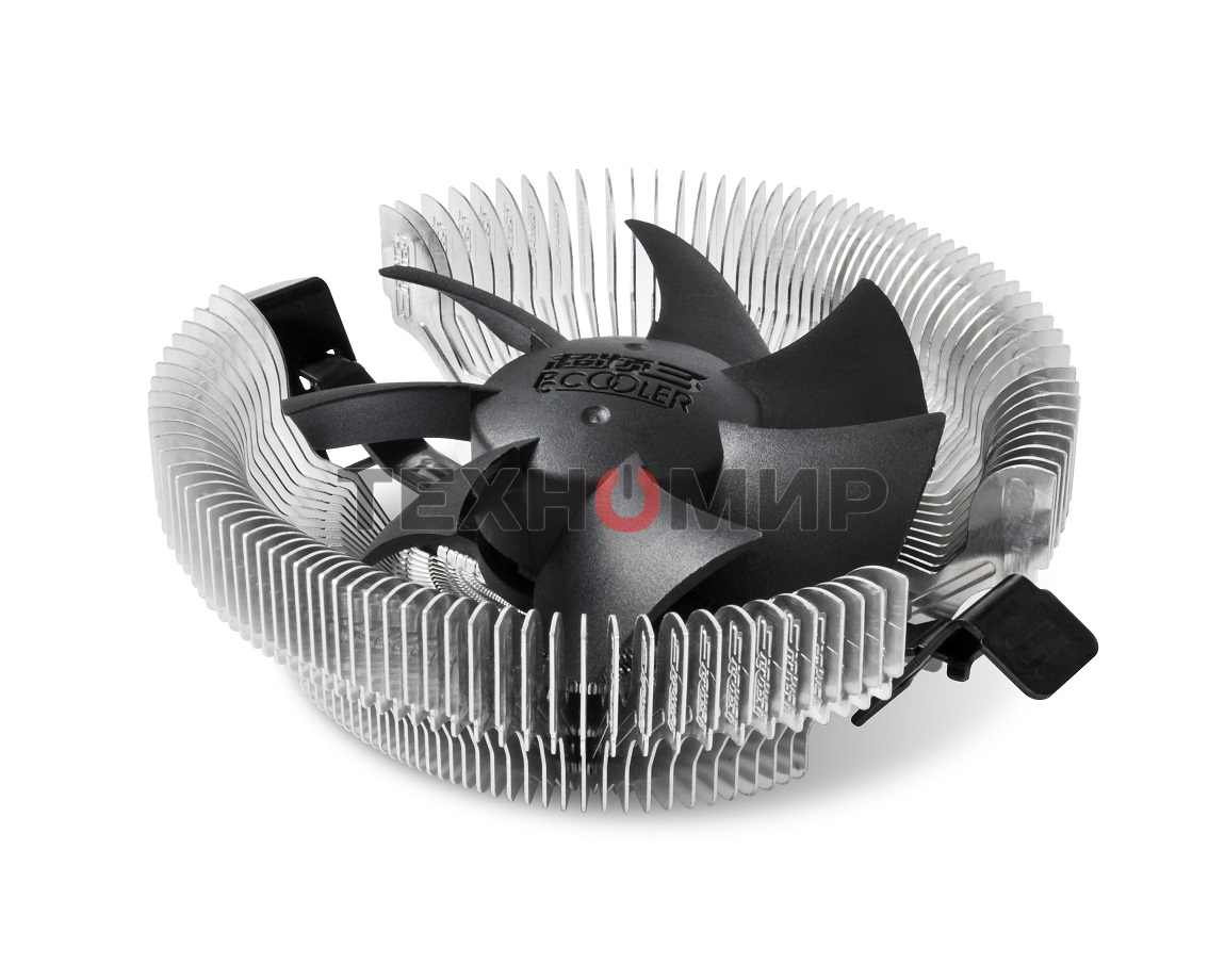 Кулер PCCooler E80 серебристый 75мм алюминий 2200rpm 22db 3-pin 65W