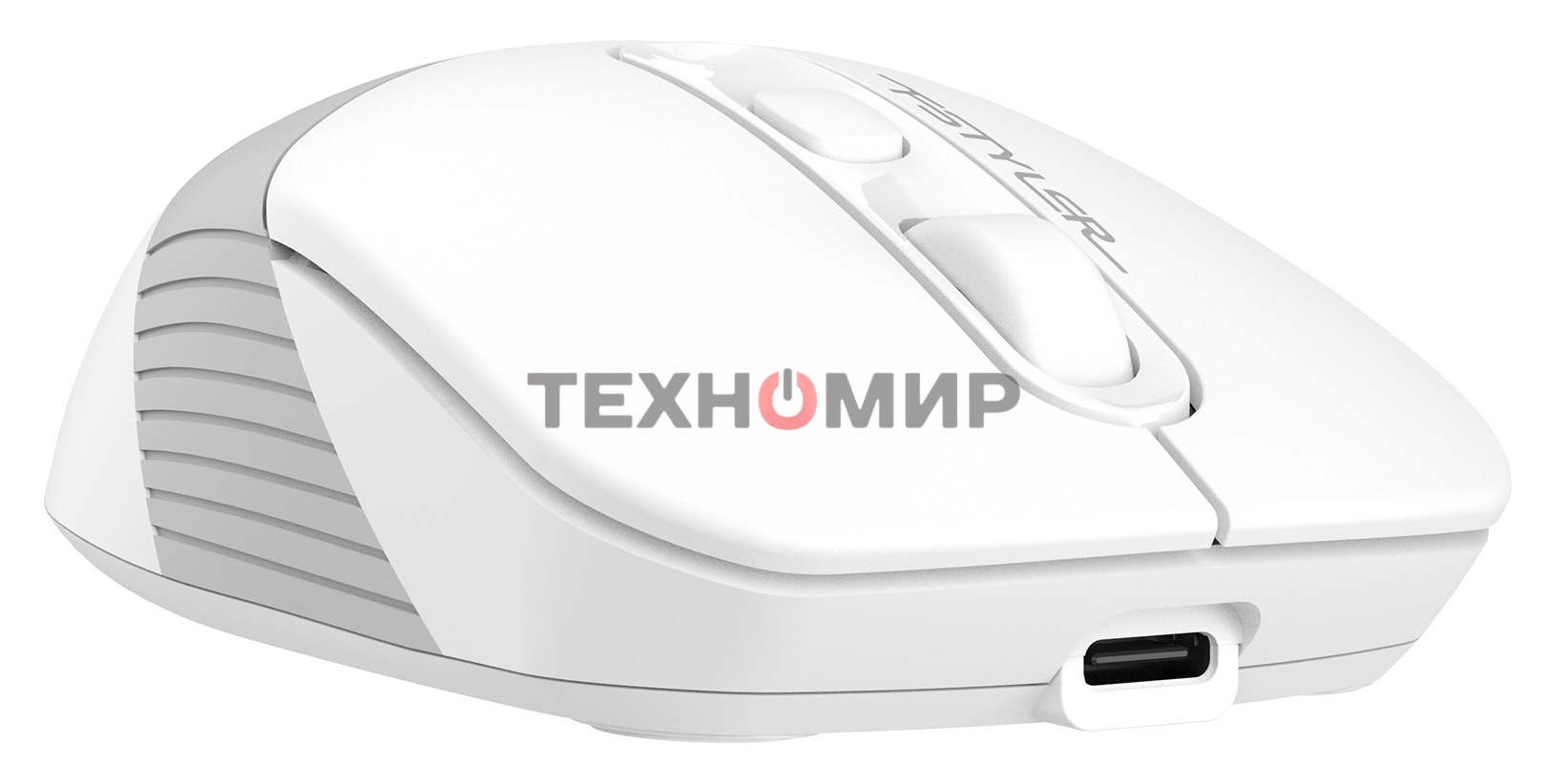 Мышь беспроводная A4Tech Fstyler FB10C белый/серый, 2000 dpi, радиоканал, Bluetooth, USB, кнопки - 4