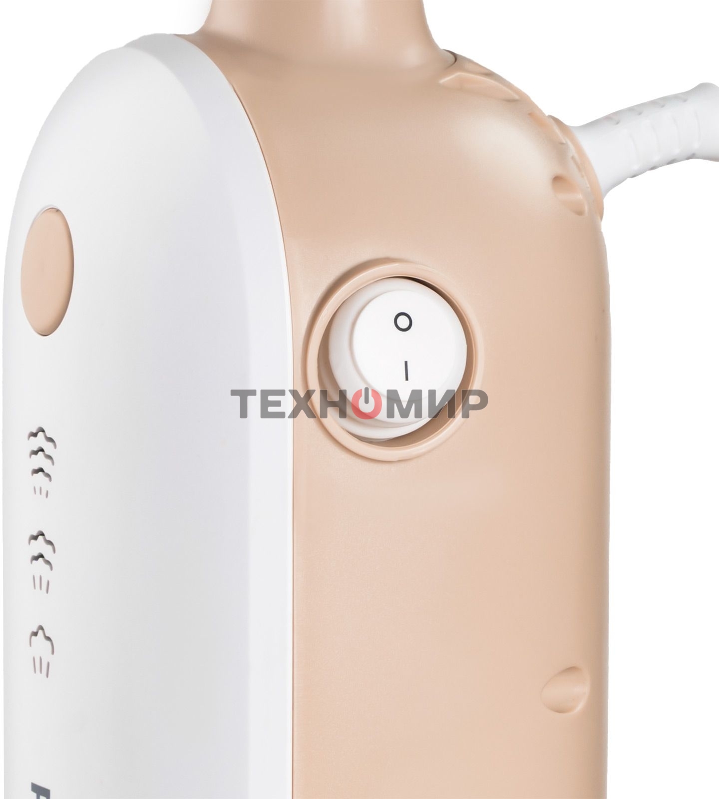 Паровая швабра Galaxy Line GL 6401, белый с бежевым, 1600 Вт, 0,35 л, 2,5 бар, 3 режима, время работы до 25 мин, макс. подача пара 35 г/мин, макс. температура нагрева 110°C, время нагрева 30 с, уборка на расстоянии до 6 м, вертикальная парковка, аксессуар