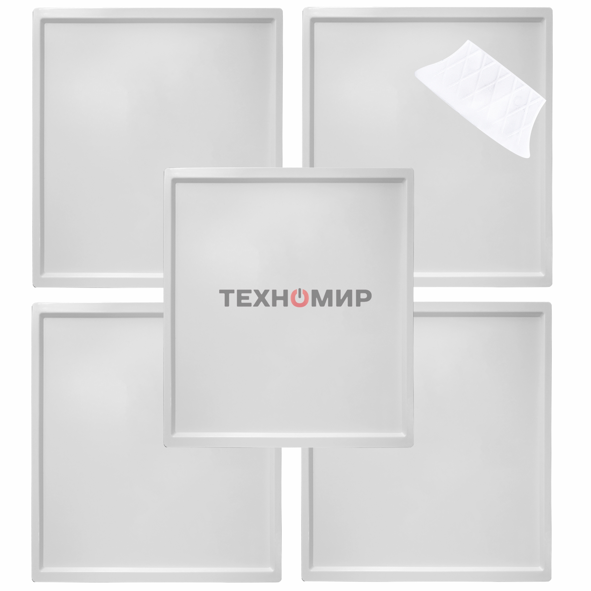 Поддон для пастилы Pullman PL-010203-5 белый 5шт+лопатка универс. прямоугольный р-р 327х288х6,6мм