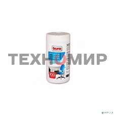 Салфетки Buro BU-Tsurl, 100 шт. для пластиковых поверхностей и офисной мебели туба 100шт влажных