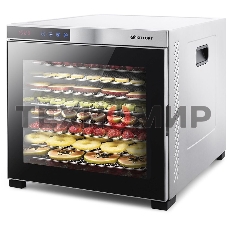 Сушилка для овощей и фруктов Kitfort КТ-1910 10под. 1000 Вт, нержавеющая сталь