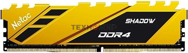 Оперативная память NETAC Shadow, DDR4, 8GB (1x8GB), 2666MHz, CL19, DIMM, с радиаторами, красный