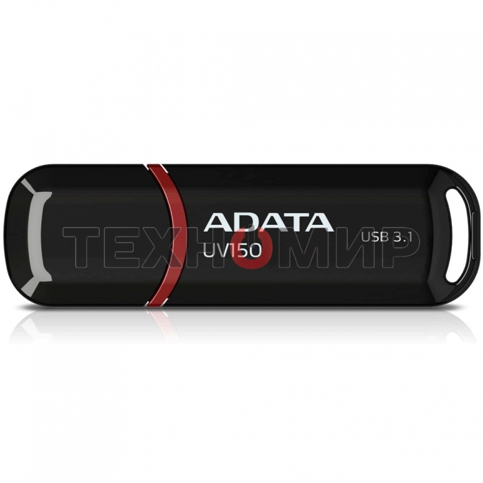 Флешка USB ADATA UV150 (AUV150-64G-RBK), 64Gb, USB 3.0, R/W 100/40, черный