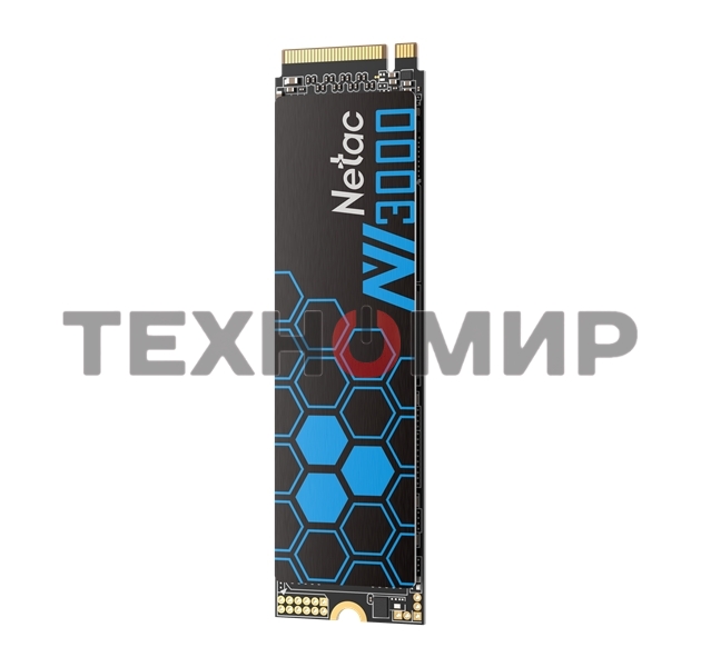 Накопитель SSD Netac NV3000, 2Tb, PCIe 3.0 x4, M.2 2280, NVMe, R/W 3100/2100, с радиатором