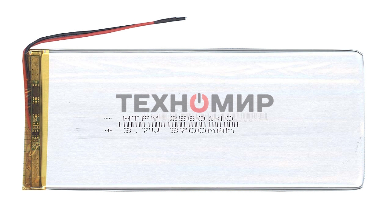 Аккумулятор Li-Pol (батарея) 2.5*60*140мм 2pin 3.7V/3700mAh