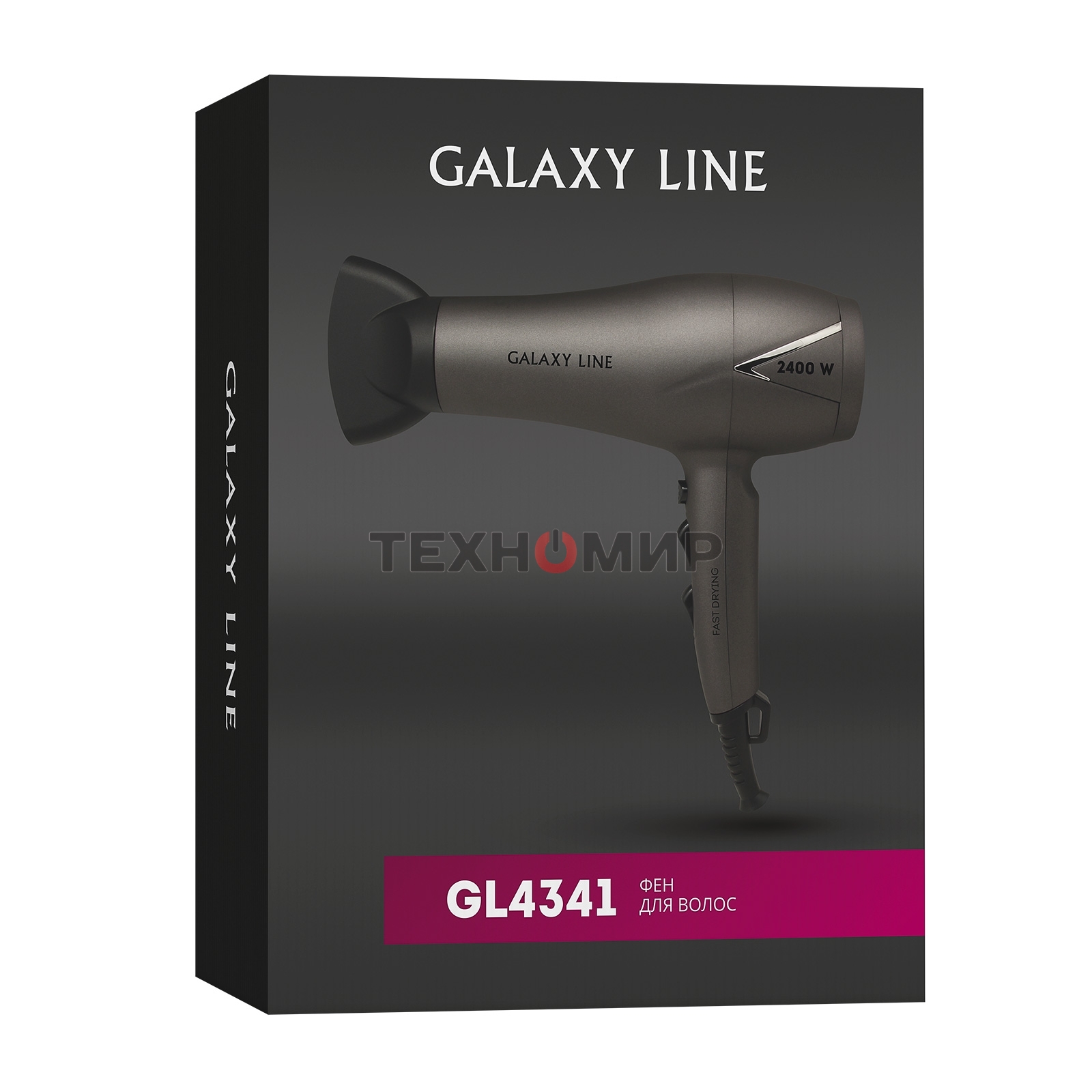 Фен Galaxy Line GL 4341 черный, 2400 Вт