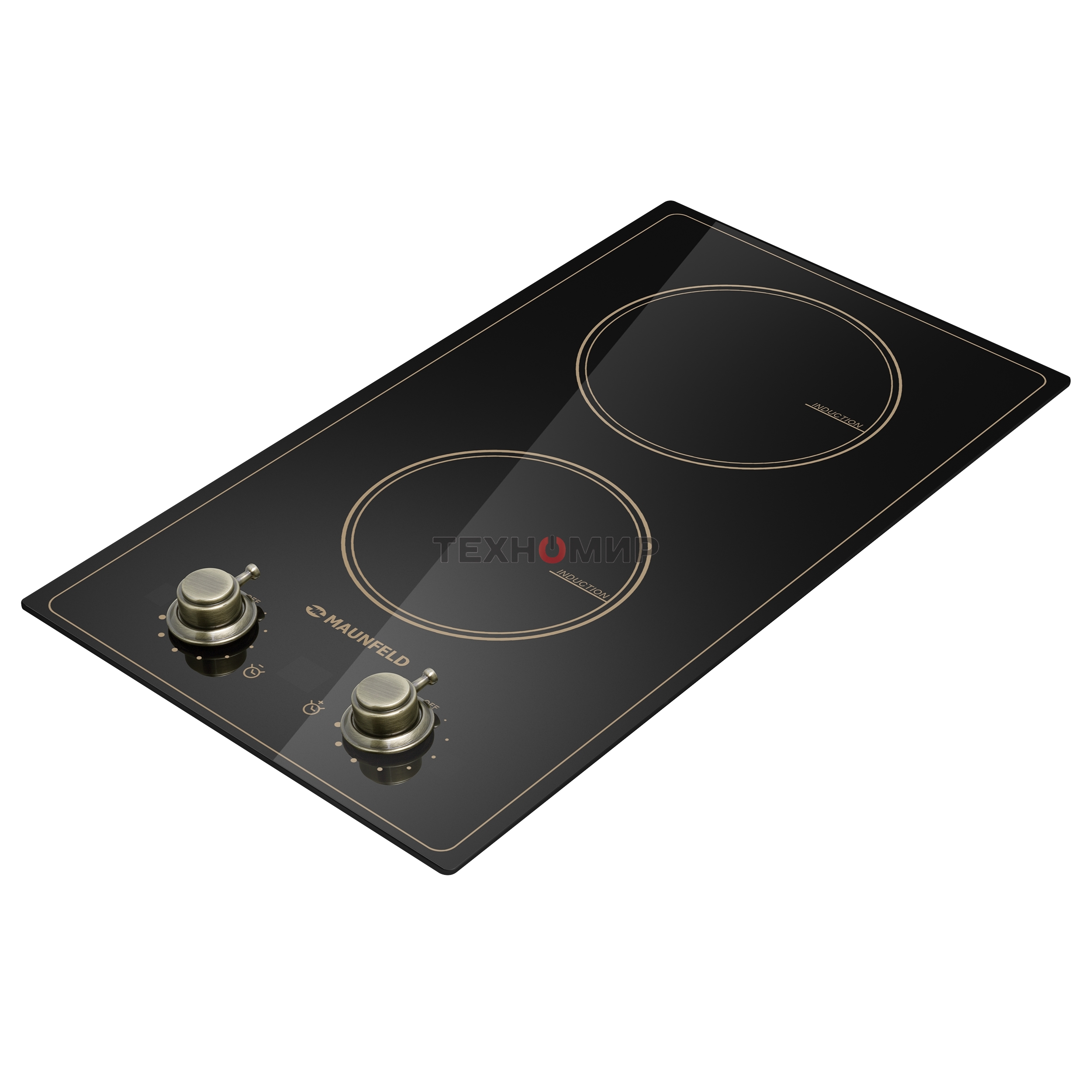 Индукционная варочная панель Maunfeld CVI292MBKBR, конфорок: 2 шт., стеклокерамика, независимая, черный