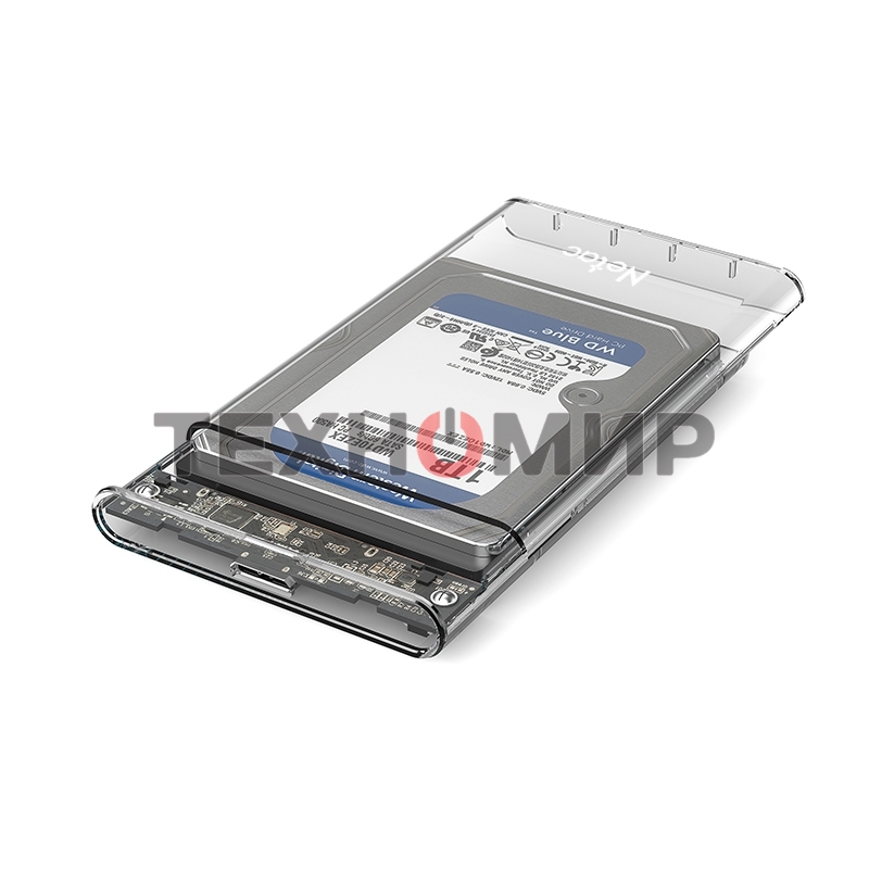 Внешний бокс 2.5 SATA Netac WH11 USB 3.0 NT07WH11-30CC слайд прозрачный корпус