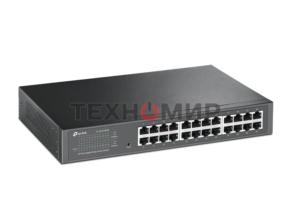 Коммутатор TP-Link SMB TL-SG1024DE 24-Port Gigabit Easy Smart Switch, 24 10/100/100Mbps RJ45 ports, MTU/Port/Tag-based VLAN, QoS, IGMP Snooping
