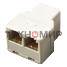 Телефонный двойник Rexant RJ-14(6P4C) (гнездо - 2 гнезда)