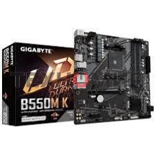 Материнская плата Gigabyte B550M K, AM4, AMD B550, 4xDDR4, 4xSATA, 2xM.2, 1xPCIe 4.0 x16, 1xPCIe x1, 1xHDMI, 1xDP, 1x 1Gb LAN, 4xUSB-A 3.2 Gen 1, 4xUSB-A 2.0, 3x3.5 мм, 7.1, mATX