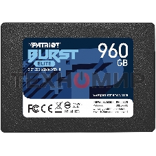 Накопитель SSD Patriot Burst Elite, 960Gb, SATA, 2.5