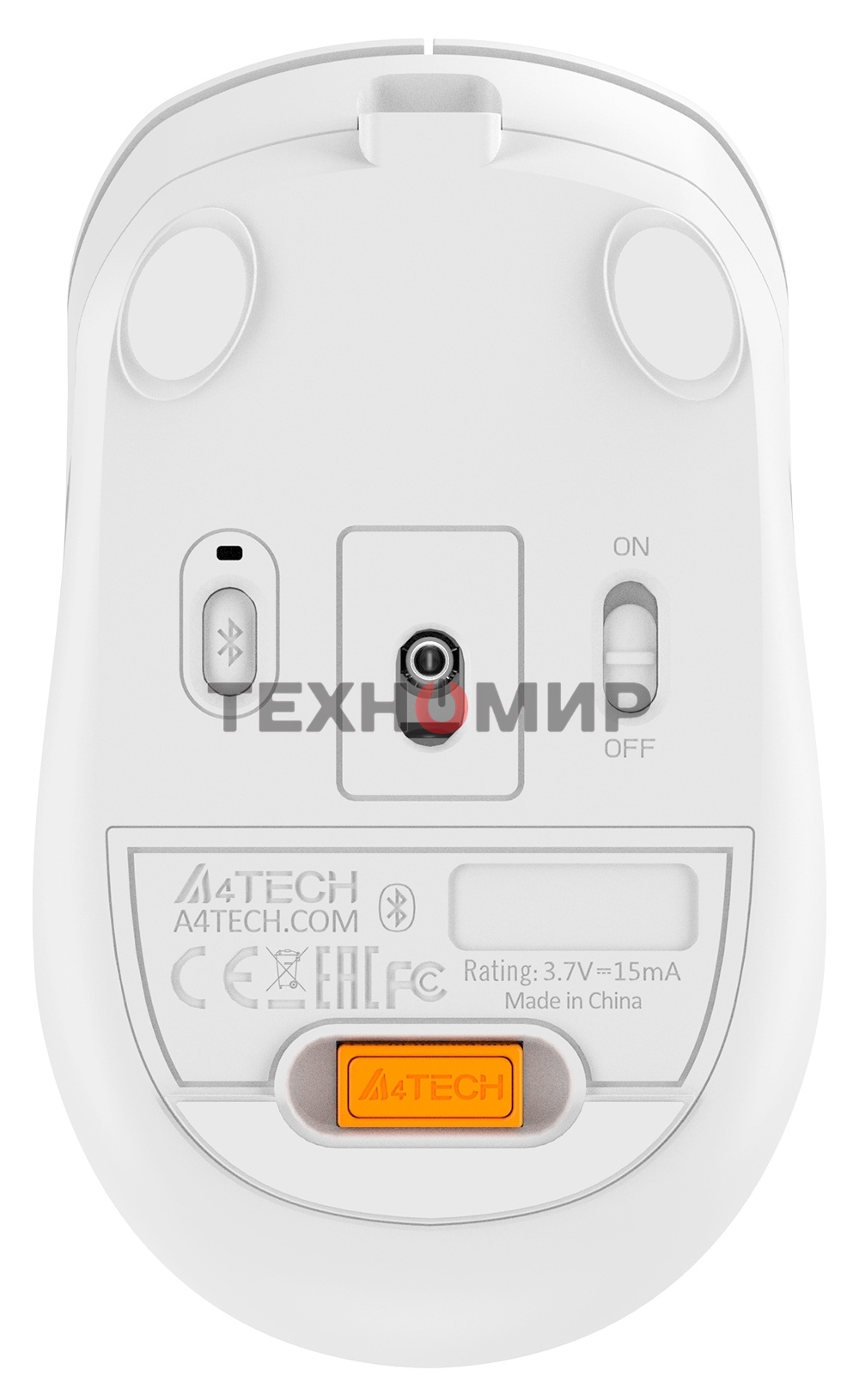 Мышь беспроводная A4Tech Fstyler FB10C белый/серый, 2000 dpi, радиоканал, Bluetooth, USB, кнопки - 4