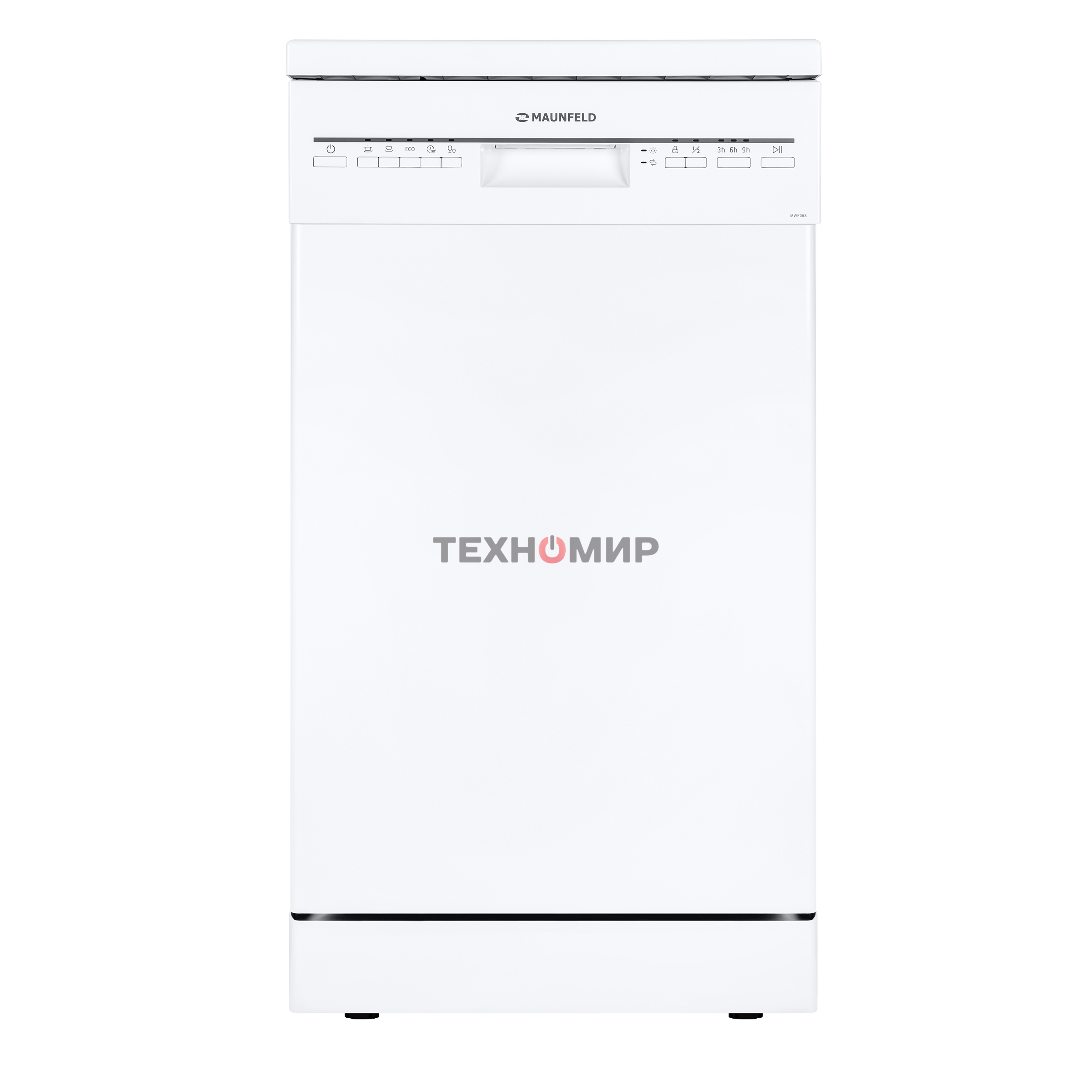 Посудомоечная машина Maunfeld MWF08S, белый, 44.8 см, 9 компл., 49 дБ, класс A+