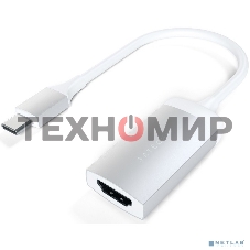 Адаптер Satechi Type-C to HDMI 4K 60HZ. Поддержка 4K/60Hz. Материал корпуса алюминий. Цвет серебряный.